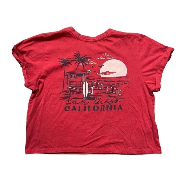 VIBE N' California Graphic T-Shirt Red Size XL - Picture 1 of 3